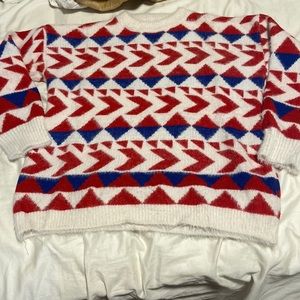 Geometric cozy sweater,size S/M